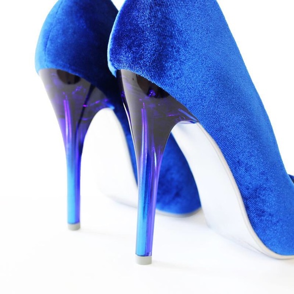 cave velvet pointy toe heels stilettos - Picture 4 of 4